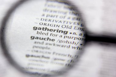 Sözcük veya ifade bir sözlükte toplama.