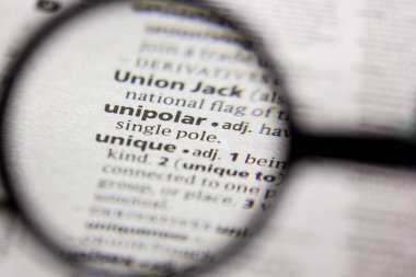 Kelime veya ifade unipolar bir sözlük.