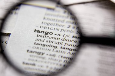 Kelime veya cümle Tango bir sözlük.