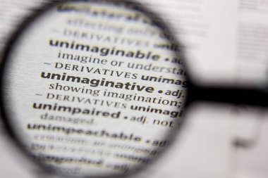 Kelime veya cümle bir sözlükte hayal gücü.