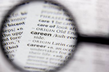 Kelime veya cümle Careen bir sözlük.