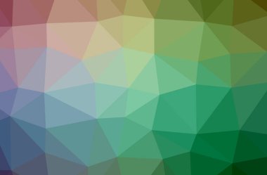 Soyut yeşil, mor yatay düşük Poli arka plan resmi. Güzel çokgen tasarım deseni. 