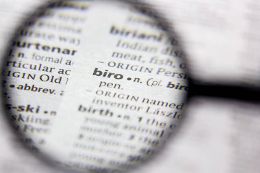 Kelime veya cümle Biro bir sözlük.