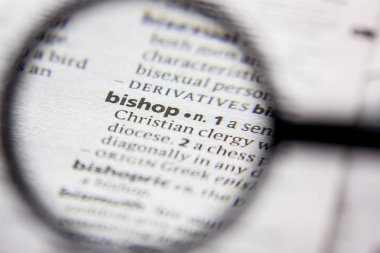 Kelime veya cümle Bishop bir sözlük.