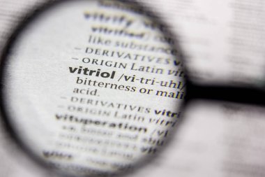 Kelime veya cümle Vitriol bir sözlük.