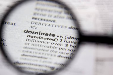 Kelime veya cümle bir sözlükte hakim.