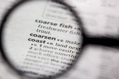 Kelime veya cümle Coarsen bir sözlük.