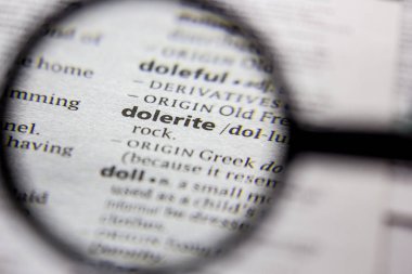 Kelime veya cümle dolerite bir sözlük.