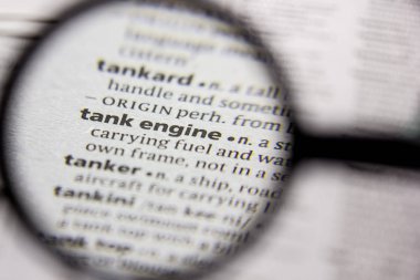 Kelime veya cümle bir sözlük tank motoru.