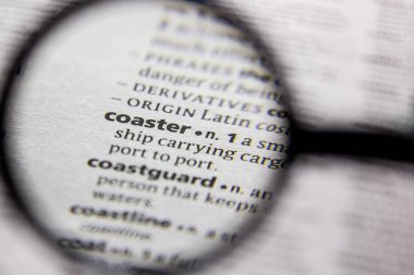 Sözlük içinde kelime veya cümle coaster.