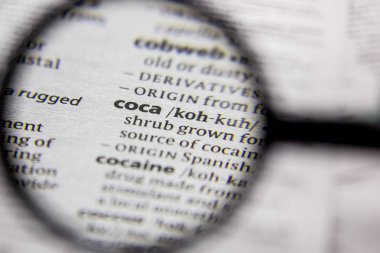 Kelime veya cümle Coca bir sözlük.