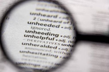 Sözcük veya ifade bir sözlükte Unheeding.