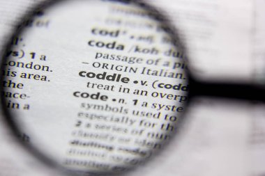 Kelime veya cümle Coddle bir sözlük.