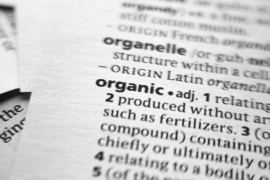 Kelime veya cümle organik bir sözlük.