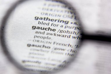 Kelime veya cümle Gauche içinde a sözlük.