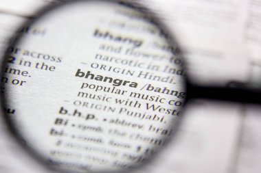 Kelime veya cümle Bhangra bir sözlük.