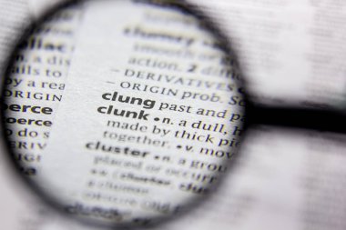 Kelime veya cümle clung bir sözlük.