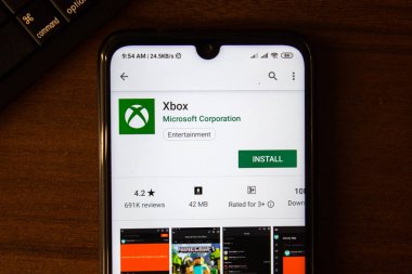 Ivanovsk, Rusya - 07 Temmuz 2019: Akıllı telefon veya tablet ekranında Xbox uygulaması.