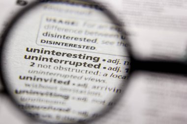 Kelime veya ifade bir sözlükte Ilginç.