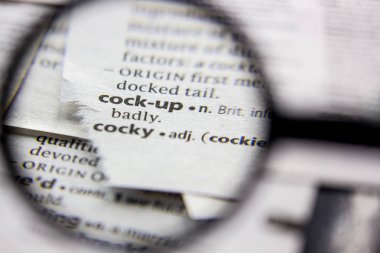 Kelime veya cümle horoz-up bir sözlük.