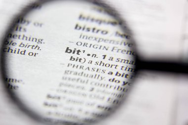 Sözlükte sözcük veya tümcecik bit.