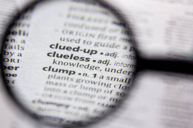 Kelime veya cümle clueless bir sözlük.