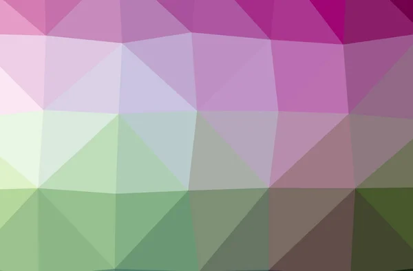 Illustrazione di astratto verde, rosa orizzontale basso poli sfondo. Bellissimo modello di design poligonale . — Foto Stock