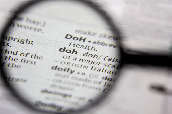 字典中的单词或短语 Doh. — 图库照片
