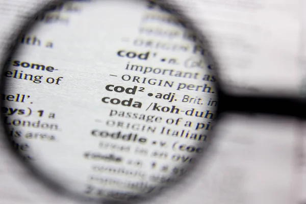 Word or phrase Cod in a dictionary. — Stock Photo, Image