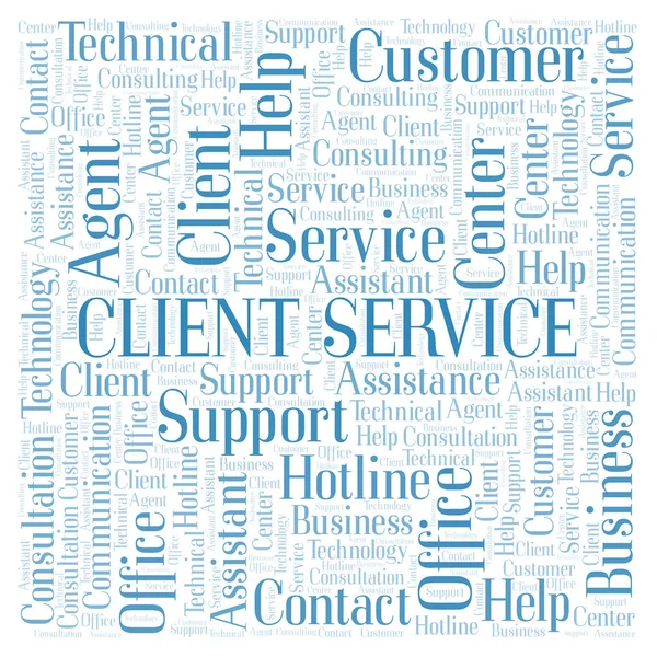 Client Service word cloud. — Stock Photo, Image