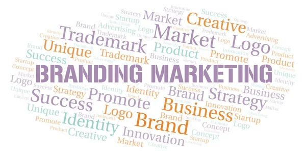 Branding Marketing parola cloud . — Foto Stock