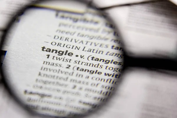 Palavra ou frase Tangle em um dicionário . — Fotografia de Stock