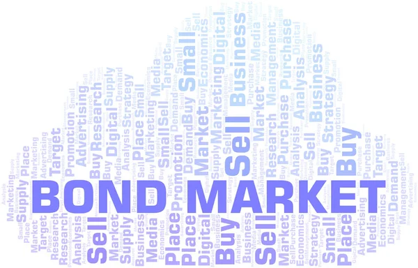 Bond Market nuvem de palavras. Vetor feito apenas com texto . — Vetor de Stock