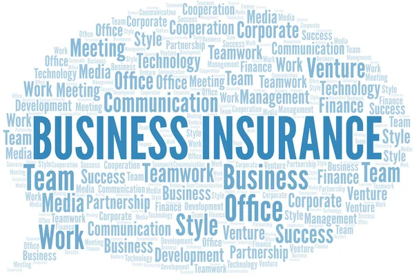 Business Insurance nuvem palavra. Colagem feita apenas com texto . — Vetor de Stock