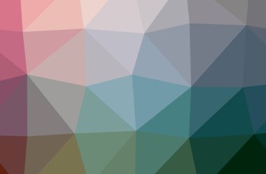 İllüstrasyon soyut mavi, yeşil, kırmızı yatay düşük Poli arka plan. Güzel çokgen tasarım deseni. 