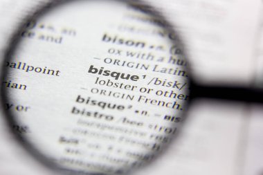 Sözlükte kelime veya cümle Bisque.