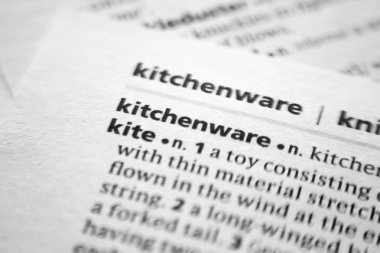 Kelime veya tümcecik bir sözlük mutfak.