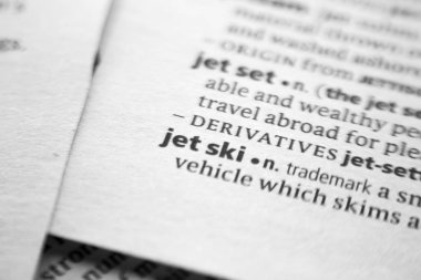 Sözlük içinde kelime veya cümle Jet Ski.