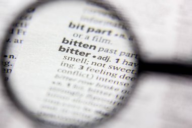 Kelime veya cümle acı bir sözlük.