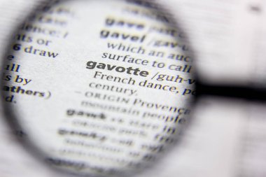 Kelime veya cümle Gavotte bir sözlük.