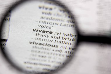 Kelime veya ifade vivace bir sözlük.