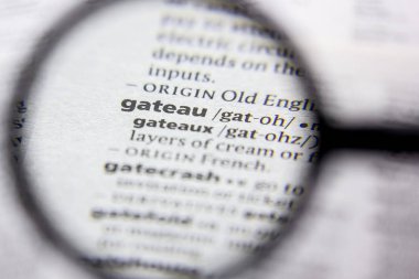 Sözlük içinde Gateau sözcük veya tümceciği.