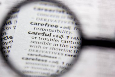 Sözcük veya ifade sözlükte dikkatli olun.