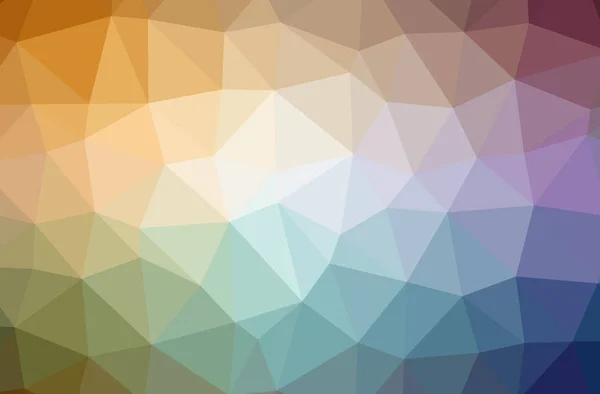 Abbildung eines abstrakten grünen, orangen, lila horizontalen Poly-Hintergrundes. schönes Polygon-Muster. — Stockfoto