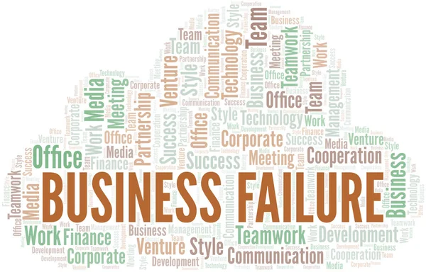 Business Failure nube de palabras. Collage hecho solo con texto . — Vector de stock