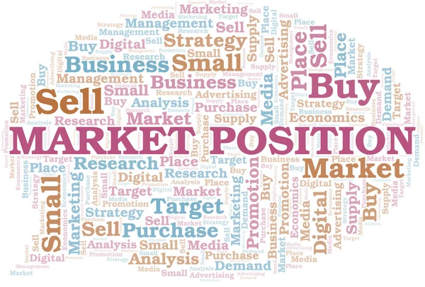 Market Position nuvem de palavras. Vetor feito apenas com texto . — Vetor de Stock