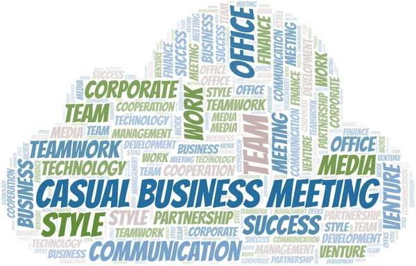 Casual Business Meeting word cloud. Collage made with text only. — Stock Vector