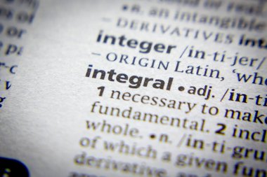 Sözlükte Integral sözcüğü veya tümceciği.