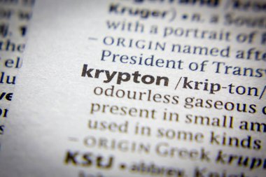 Sözlükte Kelime veya ifade Kripton.