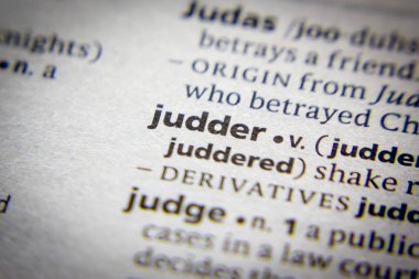 Sözlükte kelime veya ifade Judder.